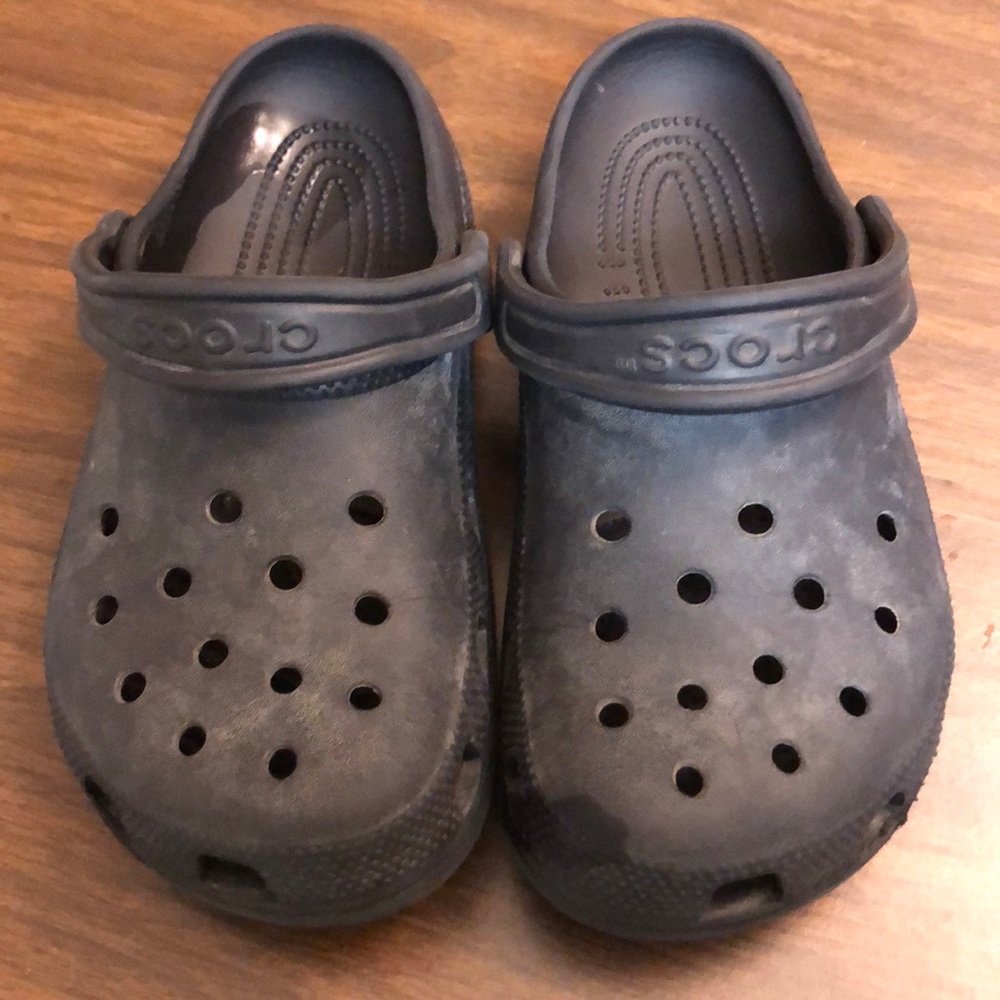 Junior size 4 black crocs